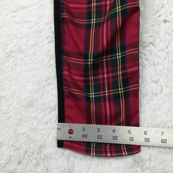 Hollywood & Vine Womens Jeans Jeggings Red Plaid Black Low Rise Denim Juniors 7 - Picture 5 of 10